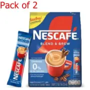 Pack of 2 Nescafe Blend & Brew Instant Coffee Mix No Table Sugar Pack 27 Sachets