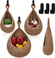 Hanging Wall Basket Teardrop Hanging Baskets Onion Basket Coat Bohemian Storage