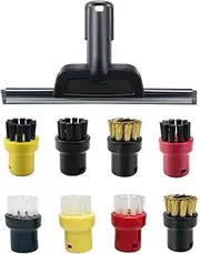 Compatible for Karcher SC2, SC3, SC4, SC5. Steam Cleaner Replacement Nozzle Brush Head Kärcher Accessories Window Nozzle Round Brush(Set D)