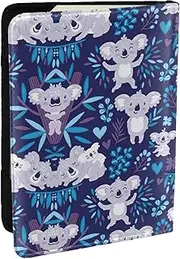 [JEJEA] Lovely Koala Print Travel Organizer Credit Cards Case Passport BookPassport Holder Cover Wallet forTraveling,, Black, One Size
