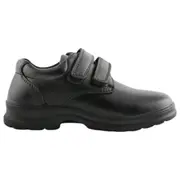 Grosby Kids Evan 2 Black Double Strap School Shoes