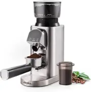 Conical Burr Coffee Grinder Electric with Electronic Timer, Anti-Static, Coffee