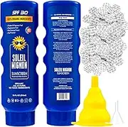 Leakproof Hidden Flask - 2 Secret Sunscreen Flasks For Liquor - Large 10oz Empty Alcohol Containers & 100 Foam Seals & Collapsible Funnel | Hard Plastic Booze Smuggling Bottle