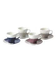 [Royal Doulton] Coffee Studio 4 Piece Espresso Cup & Saucer Set