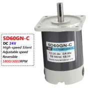 Micro DC 24V High-speed Silent Electric Motors 60W 1800/3000 RPM 5D60GN 90x140mm
