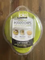 Joie Healthy Microwave Potato Chip Maker Slicer Cooker Green Lid New Sealed