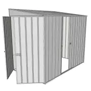 Build-a-Shed 1.5 x 2.3 x 2m Single Sliding Side Door Skillion Shed - Zinc