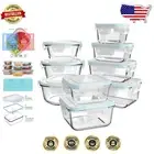 Durable 18-Piece Glass Meal Prep Set - Stackable & Oven Safe with Locking Lids