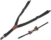 [LIFKOME] Kids Suspenders for Suit Pants Boys Girls Heavy Duty Toddler Bow Tie Suspenders Set Elastic Strap Jean Suspender