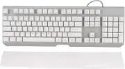 RGB Gaming Keyboard, 104 Keys USB Keyboard Wired, Black or White Mechanical Keyboard with Wrist Rest, Colored Backlight, Good Resilience Mechanical Feel, Plug and Play (GK60