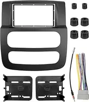 ANODZU Double Din Radio Stereo Dash Kit W/Antenna Adapter Harness Fit for Dodge RAM 1500 2500 3500 2002 2003 2004 2005