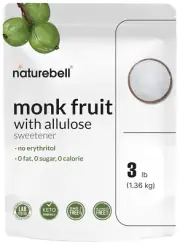 NatureBell Monk Fruit & Allulose Sweetener, 3 Pounds 1:1 Sugar Substitute 0 Carb