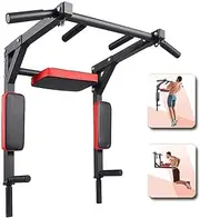 Multifunctional Pull Up Bar Wall Mount Dip Station Home Gym Workout Power Tower Set Training Equipment Heavy Duty Dip Stand