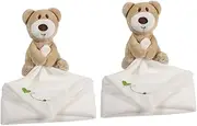 ERINGOGO 2pcs Soothing Towel Doll Bear Blanket for Personalized Blanket Stuff Soothing Stuffed Animal Soother Stuffed Animal Blankets for White Cotton