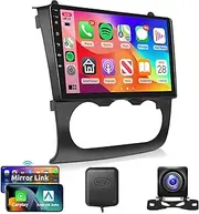4G+64G Car Radio for Nissan Altima 2008 2009 2010 2011 2012 Carplay, Rimoody Car Stereo with Android 13 Android Auto Mirror Link 9'' Touchscreen GPS WiFi DSP FM/RDS Bluetooth Backup Camera