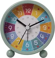 Hodeffior Rainbow Alarm Clock for Kids - Cartoon Luminous Silent Non-Ticking Table Clocks For Home Bedroom