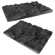 2 Pcs Stone Decorative Board Reptile Tank Background