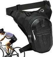 TQEBWUS Drop Leg Bag for Men, Multi-Pocket Waterproof Thigh Fanny Pack with Leg Strap, Motorbike Accessories for Camping Riding Hiking Fishing Cycling Travel Sports