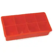 Avanti Silicone 6-Cup Ice Cube Tray Square Mould - Red