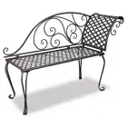 Antique Design Outdoor Garden Decor Metal Lounge Chaise Chair Bench Seat