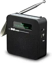 DAB+ FM Digital Radio Bluetooth Wireless Receiver, 20 Presets, LCD Display Sleep Alarm Clock, Earphone Socket