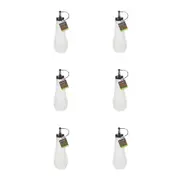 6PK Topchef Squeezable Plastic Sauce Bottle 480ml Condiment Dispenser White