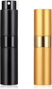 2Pcs Travel Perfume Atomizer Refillable, Mini Empty Cologne Dispenser, Small Tra