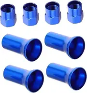 Kisangel 8pcs Tire Valve Cover: Valve Stem Cap Leak-Proof Aluminum Alloy Air Cap Replacement for Cars Bicycles Motorcycle Truck