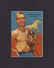 8X10 Matted Print Picture Vintage Male Muscle: Photoplay Alan Ladd Shirtless