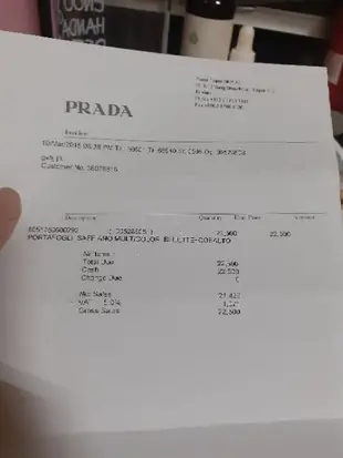 Prada 長夾 藍色