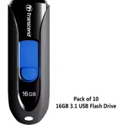 10 Pack Transcend 16GB Jetflash 790 3.1 USB Flash Thumb Drive Memory Stick