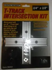 CENTRAL MACHINERY T-TRACK INTERSECTION KIT 3/4" X 3/8" ITEM 98451 ONE PIECE NEW