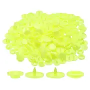 200 Set Plastic Snaps T5 Round Resin No-Sew Button Fasteners Kit, Neon Green