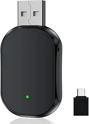 Atelierate USB Type C 2 in 1 Wireless Carplay Android Auto Adapter Wireless Car Adapter Convert Wired Android Auto to Wireless