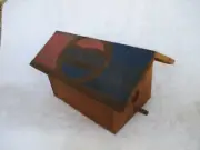 Handcrafted Pepsi Cola Wooden Birdhouse w/Perch ~ Roof from Pepsi Crate