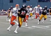 Linebacker Bill Cowher, cornerback Larry Braziel and defensive l- 1983 Old Photo
