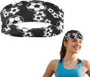 [Sisadodo] Soccer Headband for Girls Boys Soccer Sport Hair Accessories for Football Player Coaches Workout Hairband Headband Elastic Face Wash Spa Skincare Headbands