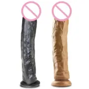 11.4 Inch Realistic Penis Super Huge Big Dildo With Suction Cup Black Flesh Cock