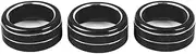 JIUYIN 3pcs Air Conditioning Button Switch Ring Cover,Fit For Civic, 11th Gen 2022 2023 Black Center Console AC Climate Knob Overlay Dashboard Knob Ring