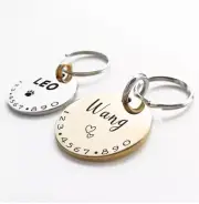 Personalised Pet Dog ID Tag Collar - Custom Engraved Name Necklace