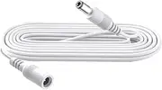 Security-01 2m Extension Cable, Plug 5.5mm x 2.1mm, DC 5V 6V 9V 12V 24V Power Adapter Extension Cord, for CCTV Camera, IR illuminator, Printer, LED Strip, White
