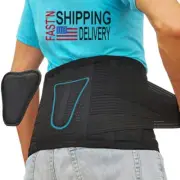 AVESTON Back Pain Relief Belt Lower Brace 6 Ribs Support Lumbar Pad Thin Durable