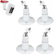 [JIAYUYUARPY] 4Pack Adhesive Ring Camera Wall Mount, Mounting Bracket Stick Up 360 Degree Adjustable Screwless for Indoor & Outdoor Security Cam, Without Drilling (White)
