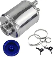 car part LZ - Universal Fuel Cell Steering Tank Pump Aluminum Breather Tank FLUID RESERVOIR Tank With Brackets