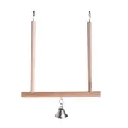 Bird Swing Toy Small Parrot Perch with Natural Stand Wooden Hammock