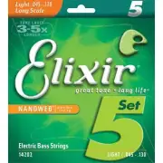 Elixir 14202-U 0.045-0.130 Gauge Strings Nanoweb 5 String Bass Strings