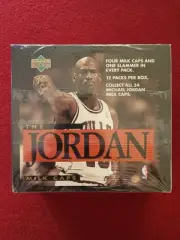 Michael Jordan Pogs, Sealed Mini Box, 12 Packs, 1995 U D Milk Caps FACTORY SEALE