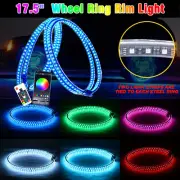 17.5'' RGB Colorful Double Row Wheel Ring Lights For Truck LED Rim Lights 4x (for: Porsche)