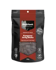 Black Hawk Kangaroo Jerky Sticks Dog Treats 100g