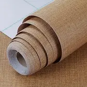 LOVADA Peel and Stick Wallpaper Orange Grass Cloth Wall Paper - 40 x 250 cm Self Adhesive Wallpaper Peel and Stick, Easy to Paste Wall Contact Paper for Stand Liner, Table and Door Makeover Decor